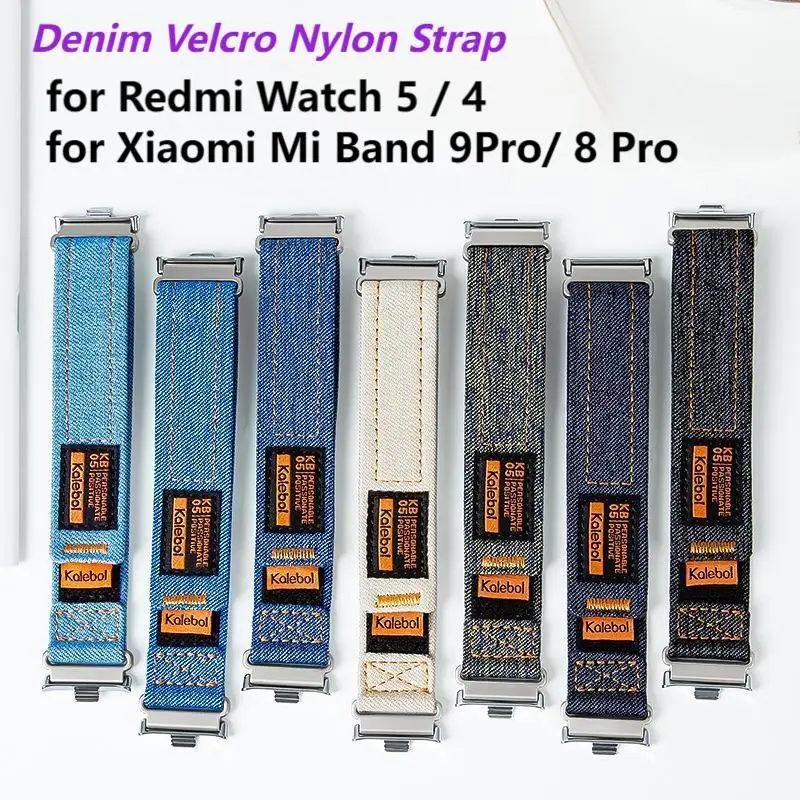 Denim Velcro Nylon Adjustable Strap Bracelet