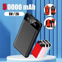 50000mah Portable Power Bank Charging LED Digital Display External Battery Pack Dual USB For Fast Heating Vest Jacket Powerbank