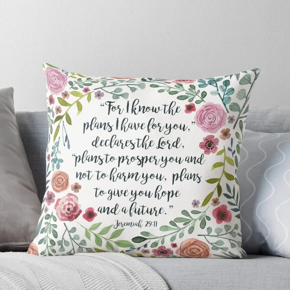 

Jeremiah 29:11 Throw Pillow Pillowcases For Pillows Luxury Sofa Cushions Decorative pillow case