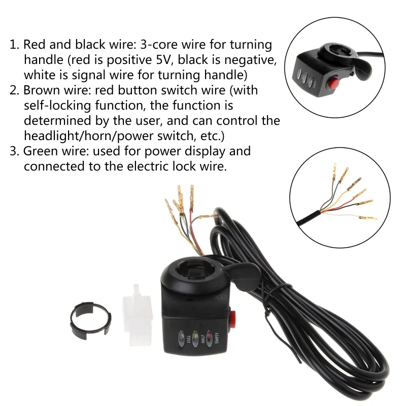 

Mount E-Scootor Speed Controller Electric Scooter Thumb Throttle Handlebar Grip