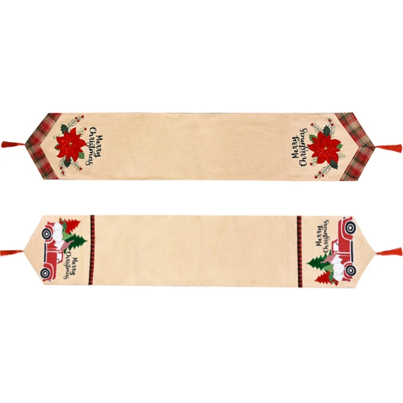

Holiday Table Runners Christmas-Decoration Holiday Lace Table Runner Decoration Xmas Supplies