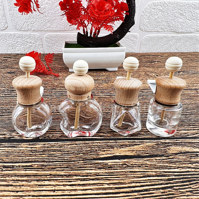 Empty Clear Frosted Glass Aroma Bottle Hanging Aromatherapy
