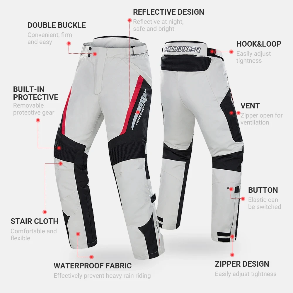 Motorcycle Jacket Waterproof Man Racing Motorcross Jackets Motorcycle Pants Wearable Moto Jacket with EVA Protection