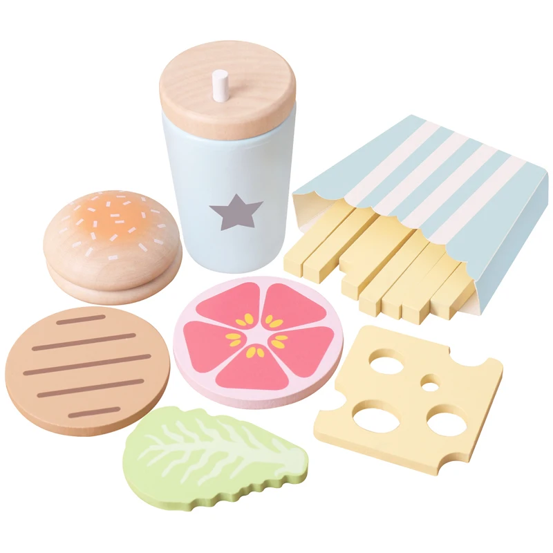 DIY Montessori Toys Simulation Kitchen Pretend Play Salad Cooking Cut Food Set Early Education Toys GiftsFor Children Kids