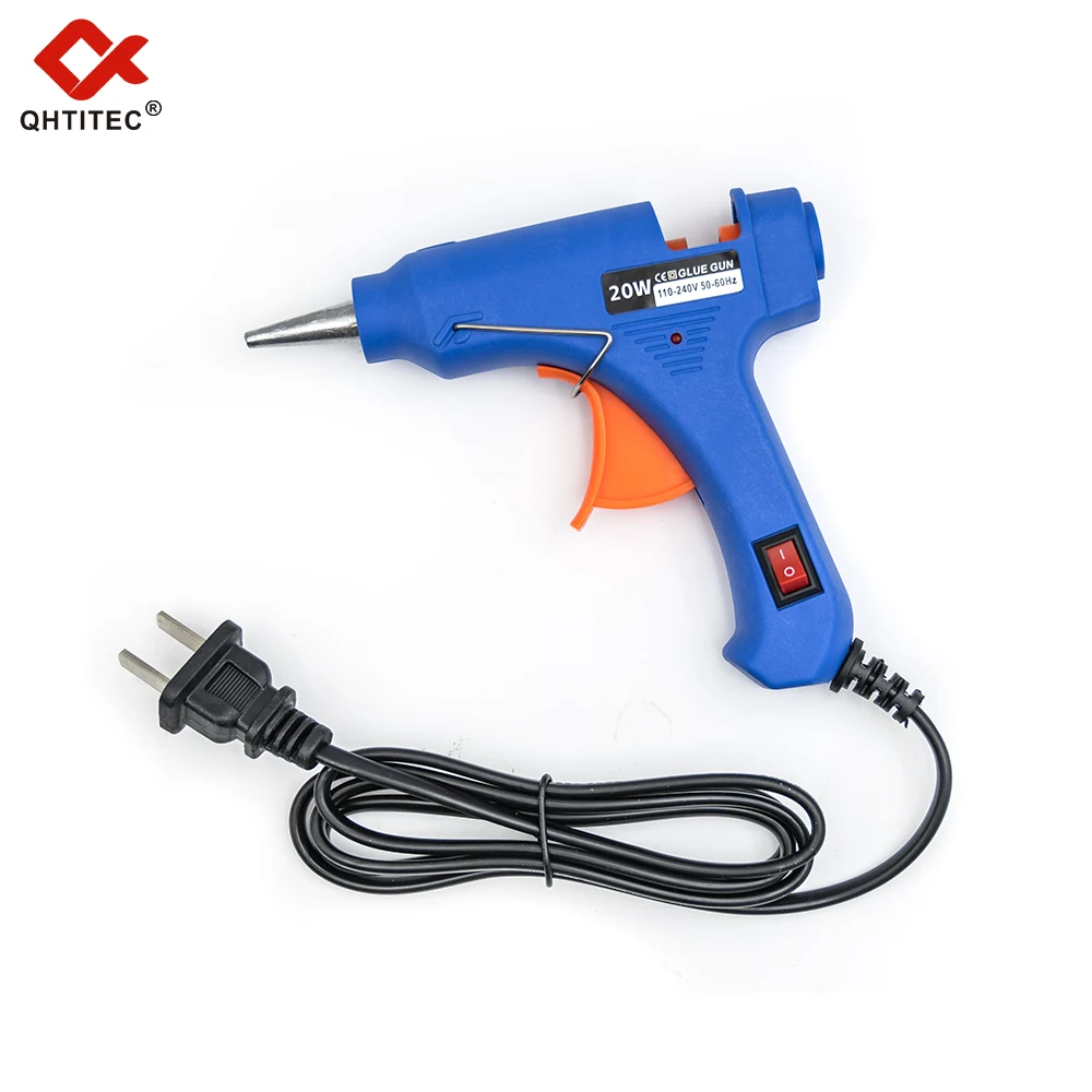 20W Hot Melt Glue Gun With 7MM Transparent Glue Stick Mini Gun Home Electric Heat Temperature Gun Repair Tools Special Stick Set 2