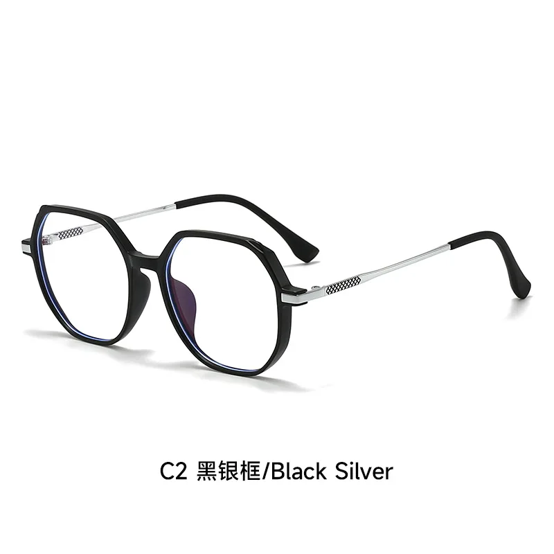 Polygonal Eyeglass Frame Modern Lenses Blocking Glasses Computer Eyewear Stylish Anti Blue Light Glasses For Stage Performance