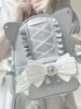 Japanese Mine Style Mass-Produced Lace Stitching Diamond Bow Ruffles Cat Ear Pu Sweet Cute Lolita Kawaii Zipper Backpack Women 5