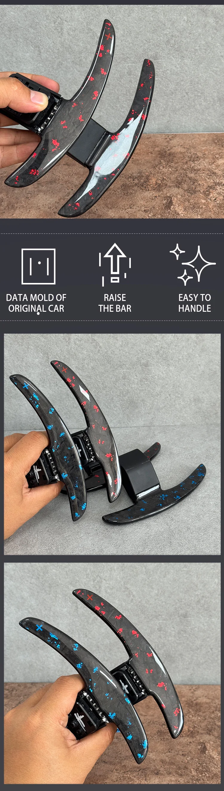 for BMW carbon fiber steering wheel shift paddles M3 M4 M5 G28 G38 3 Series 5 Se