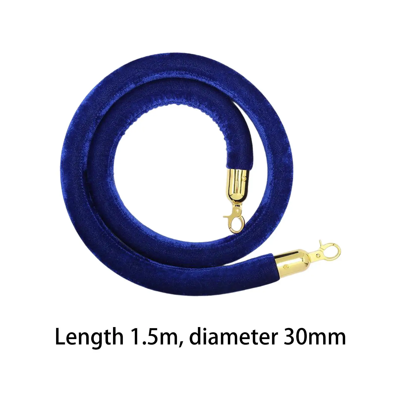 150cm Velvet Stanchion Rope with Snap Hooks Multifunctional Post Rope Accessory for Upscale Events Stylish