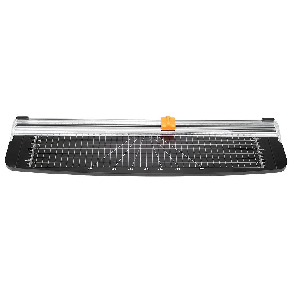 Fashion Paper Cutter Light Photo Trimmers Plastic Base Card Cutting Blades Multi-function Office Home Tools Black