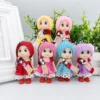 10/5/3/2/1PCS Cute Fashion Kids Plush Dolls Keychain Soft Stuffed Toys Keyring Mini Plush Animals Key Chain Baby Doll Toys Girls 3