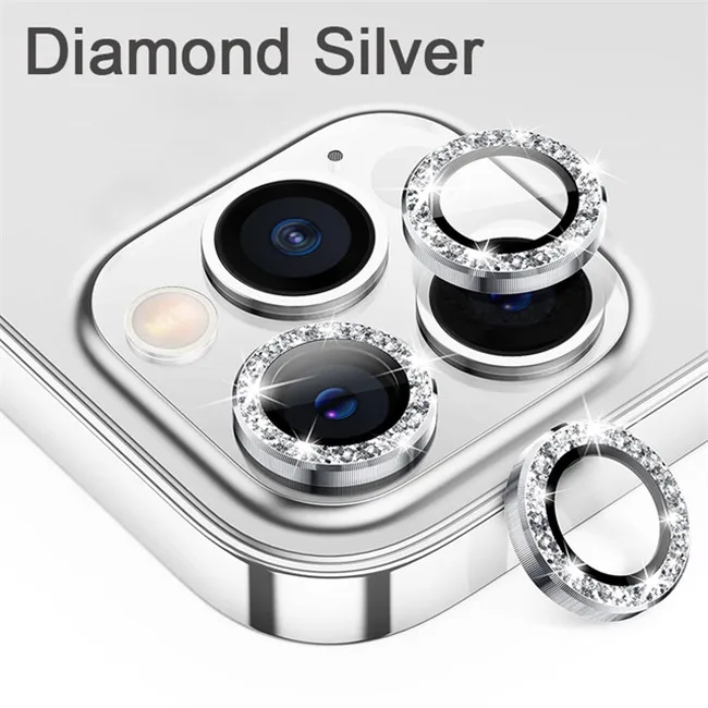 Metal Ring Camera Protectors with Lens Glass Film Cover