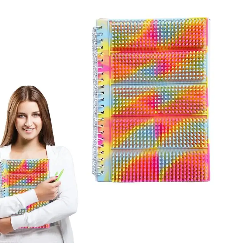 

Silicone Cover Notebook A5 Size Spiral Pages Silicone Tassel Cover Writing Journals Colorful And Stretchy Notebooks With 40