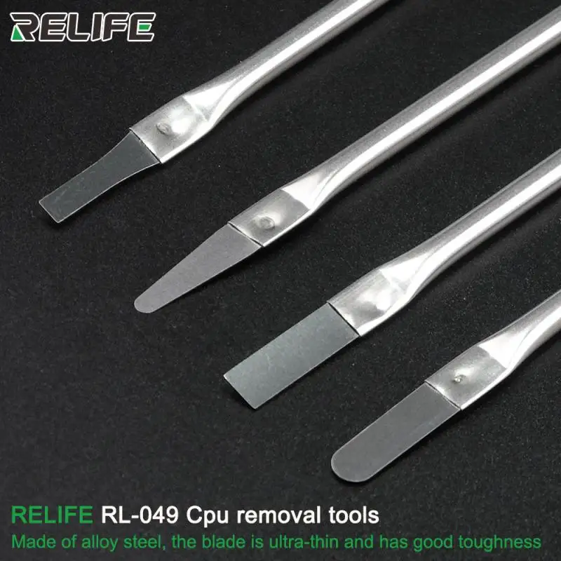 RELIFE RL-049 BGA CPU IC 칩 금속 전용 분해 블레이드 키트, 아이폰 휴대폰 수리 오프닝 프라이 핸드 툴