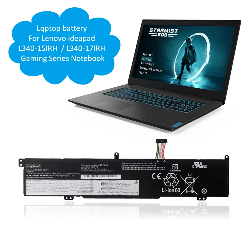 para lenovo ideapad L340-15IRH L340-17IRH séries de jogos 5b10t04975 11.52v 45wh