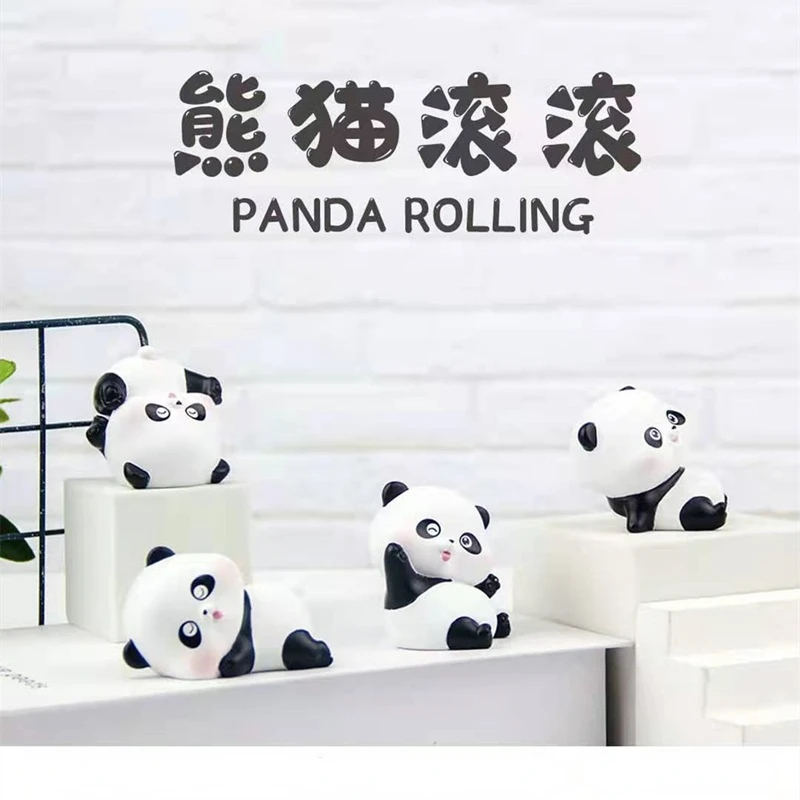 

Cute Artificial Giant Panda Figurines Miniatures Mini DIY Ornament Fairy Ggarden Gnome Home Decoration Microscopic Landscape