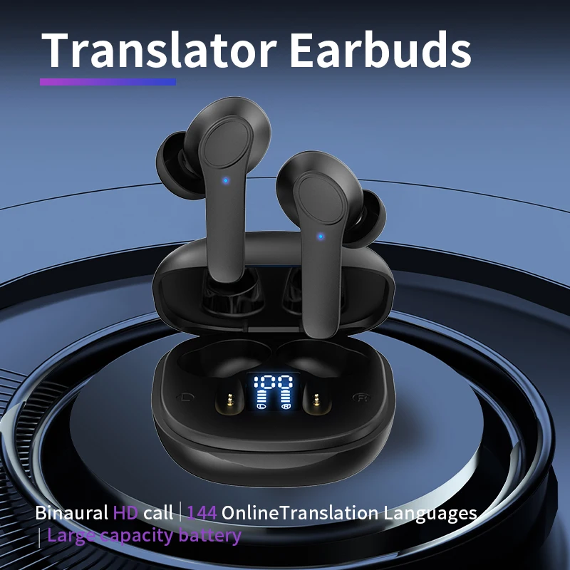 Translation Headphones 144 Translanguages instant Translate Smart Voice Translator B11Wireless Bluetooth for translator earbuds translator earphones voice translator language translator translation headset