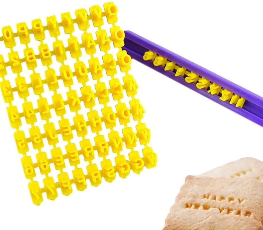Letter and Number Cookie Mould English Alphanumeric Seal Cookies Mold Printing Stamps Baking Tools