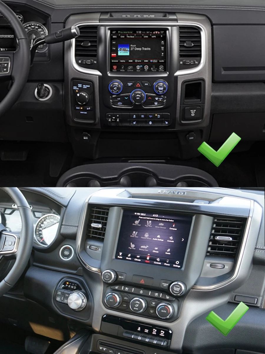 Big Qled Screen Stereo Navigation For Dodge Ram 2019 - 2023 Android Media Video