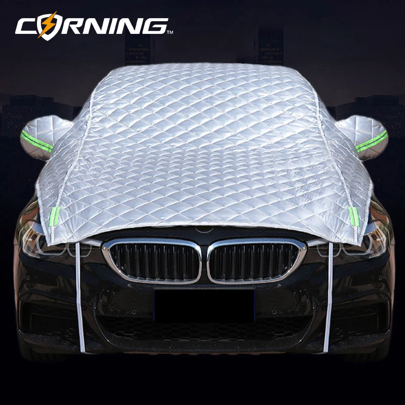  Demi Housse de Voiture Toutes Saisons Voiture Extérieure Demi  Couverture Imperméable Auto pour étanche à la poussière Universel Tissu  Oxford 210D (210D-MPV/SUV)