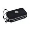 Stripe Flower Leaf Print Zipper Coin Purse Letter Star Three Layer Nylon Wallet Waterproof Money Bag With Lanyard Card Holder 4