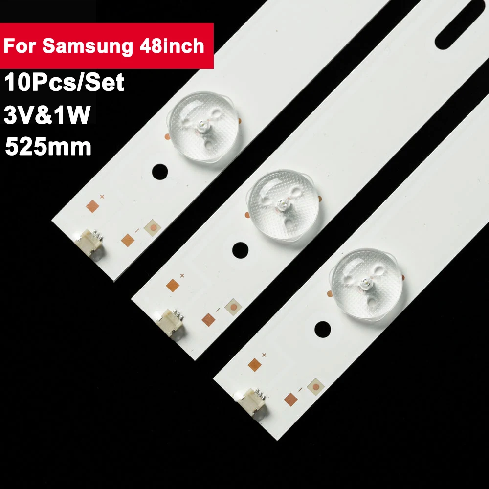 10 Pz/Set 525Mm Retroilluminazione Tv Barra Led Per Samsung 48 Pollici 48 Vle5421 Muslime48Vle5520 Muslimatexb 48 Vle4520