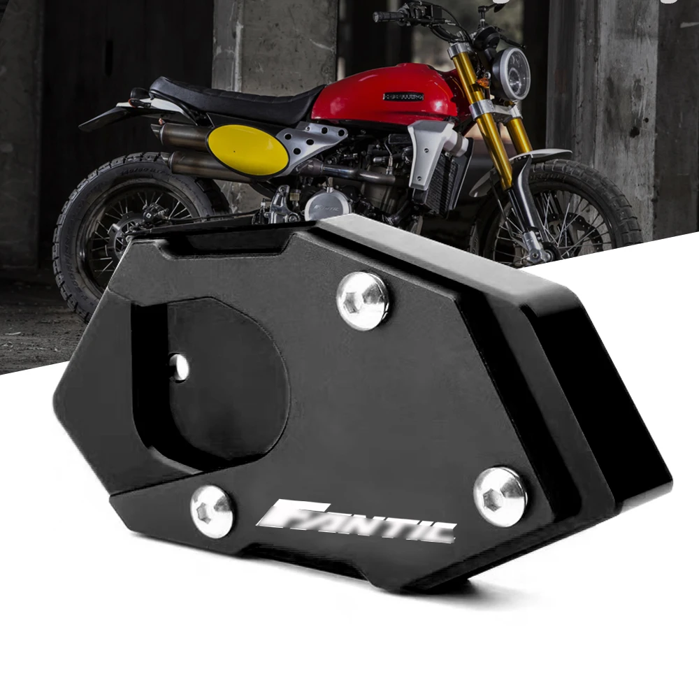 

For FANTIC CABALLERO FLAT TRACK 125 250 500 RALLY/SCRAMBLER 500 NEW Motorcycle side stand extension pad support plate