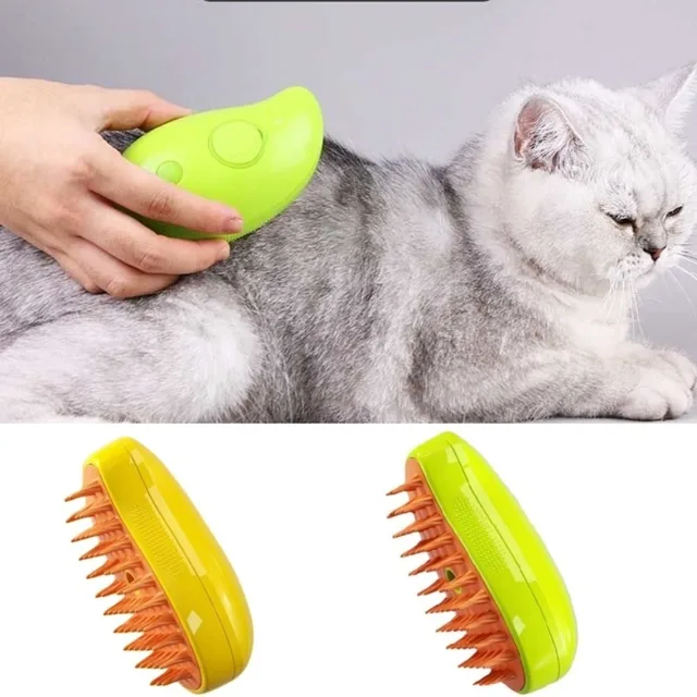Pulvérisateur électrique 3 en 1 pour chat et chien, brosse à vapeur, outil de toilettage pour animaux de compagnie, pulvérisateurs électriques, peignes de massage 1