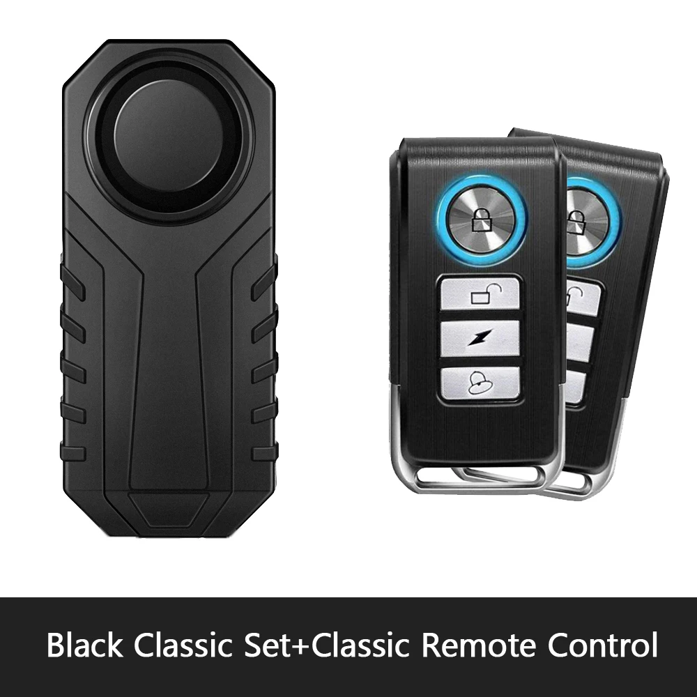 Motorcycle and Bicycle Anti-Theft Wireless Alarm System with Remote Control and Waterproof Design, 113dB Security Alert