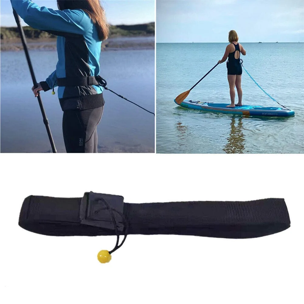

Retractable Surfing Waist Rope Adjustable Band Quick Release Waist Belt Useful Surfboard Leash for Stand Up Paddle Board Safety