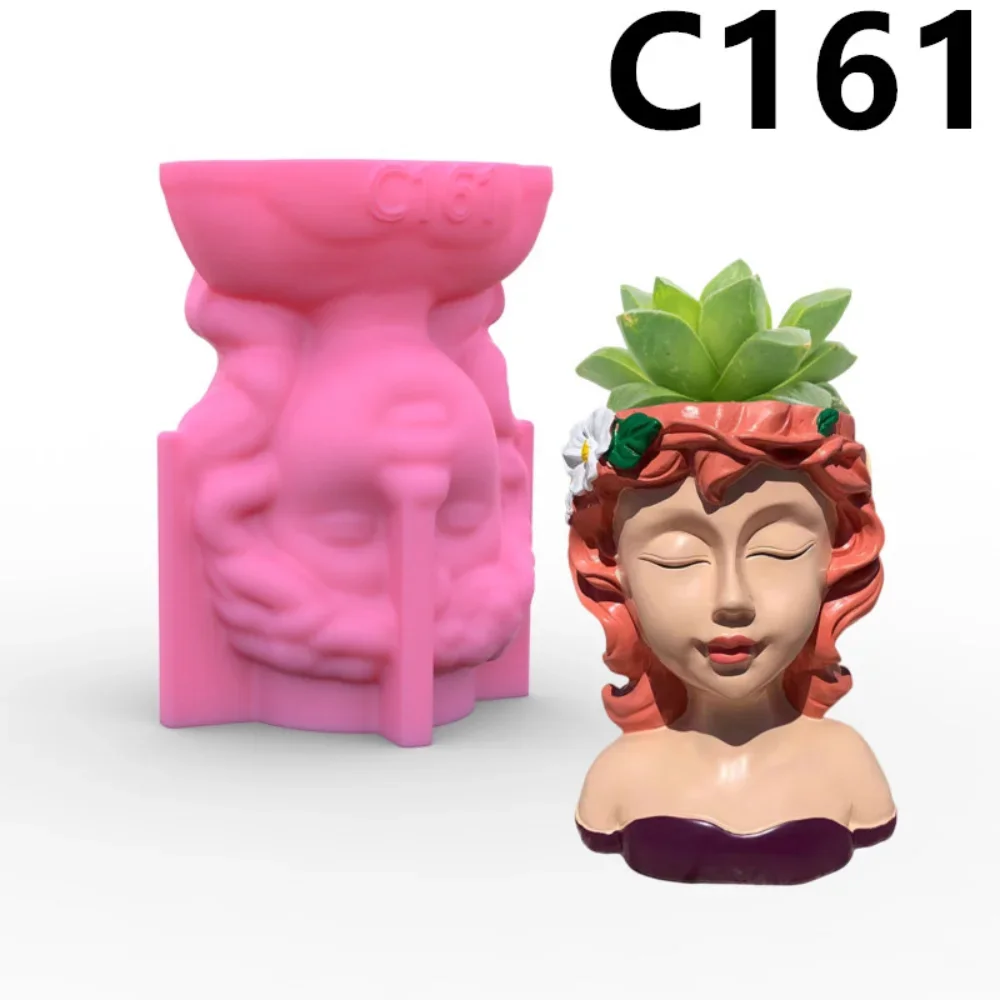 

Creative Half Bra Goddess Flower Pot Clay Silicone Molds DIY Handicraft Plaster Cement Concrete Ashtray Pen Holder Mold