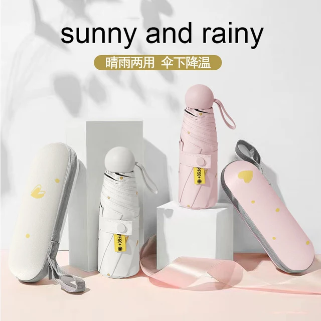 Mini Kapszula Zseb Esernyő Fény Napsütéses Esős Nap És Eső, Uv Védelem, Hordozható, Könnyű Parasza Paraszuák - Image 2