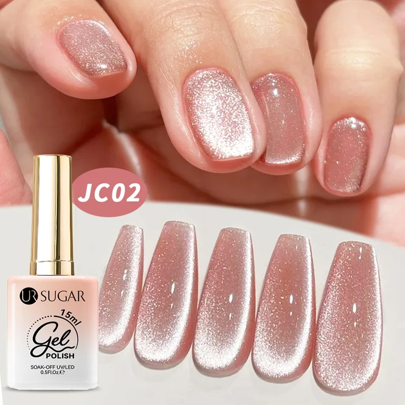 UR SUGAR 15ml Jelly Pink Cat Magnetic Gel Nail Polish Glitter ICE Soak Off Ceramic UV Gel Semi-permanent Nail Supplies Manicure 1 UR SUGAR 15ml Jelly Pink Cat Magnetic Gel Nail Polish Glitter ICE Soak Off Ceramic UV Gel Semi-permanent Nail Supplies Manicure 1