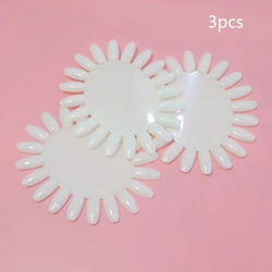 Nail Art Display & Practice Set - Clear False Nail Tips and Swatch Sticks (3 natural oval)