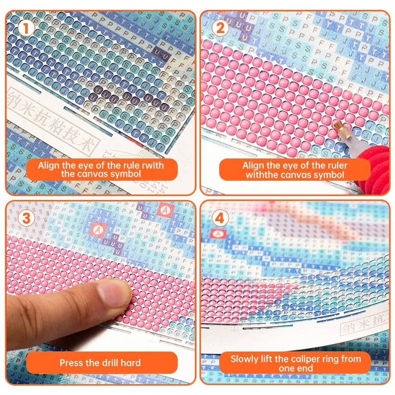 DIY Diamond Painting Steel Ruler Drawing Cross Stitch Tool Mesh Ruler Nano Drill Rhinestone Embroidery Point Drill Accessories diamond painting accessories