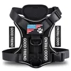 Dog Harness, Reflective Dog Vest Harness With 5PCS Patches, Adjustable Soft Oxford Pet Harness, Inner Layer Mesh, Easy T