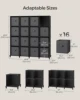 SONGMICS Cube Storage Organizer with Storage Boxes, Set of 16-Cube Organizer, 16 Collapsible Non-Woven Fabric Bins, Customizable 6