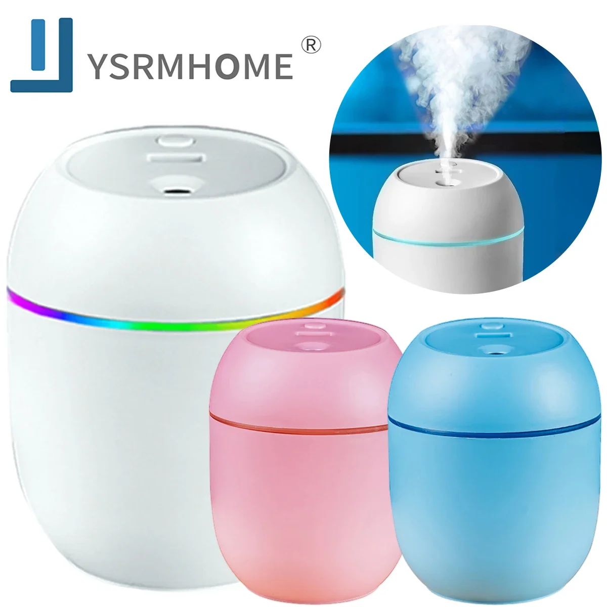 

Air Humidifier,Aroma Diffuser Electric Water Mist Maker for Bedroom Room Home Car Purifier with LED Night Light