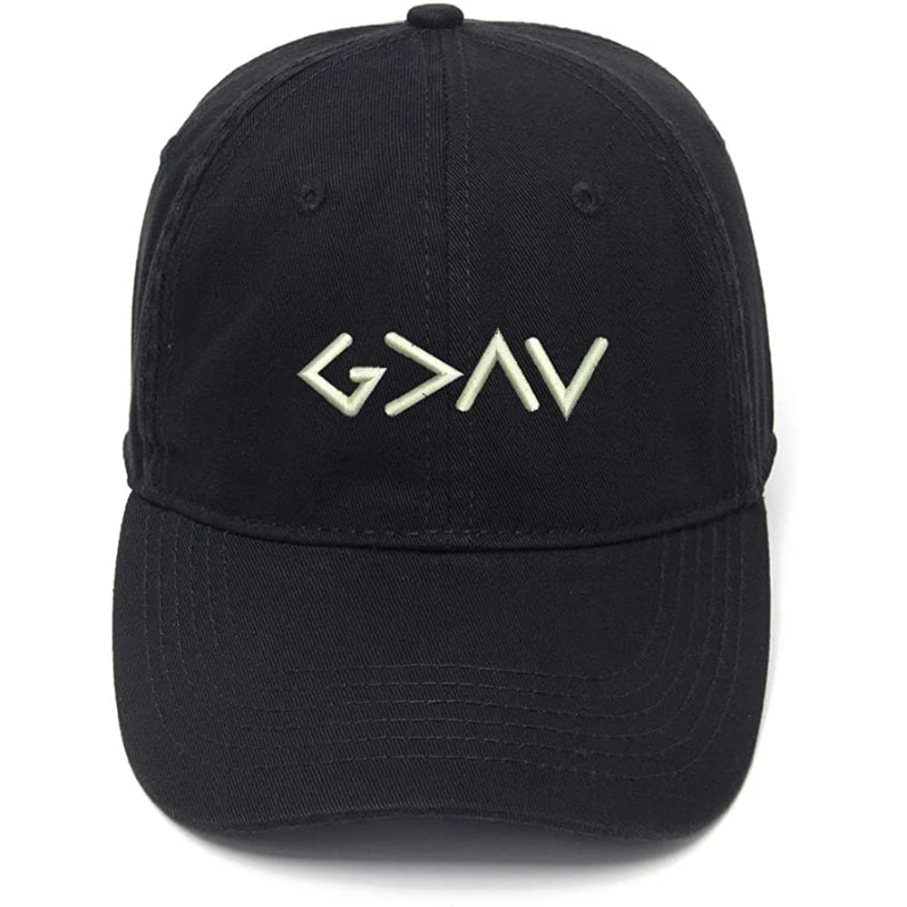

Lyprerazy Men's Baseball Cap God is Greater Embroidery Hat Cotton Embroidered Casual Baseball Caps