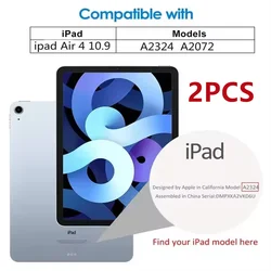 Dual Pack Tempered Glass Screen Protector for iPad - Premium Protective Film (iPad Air 4 10.9)