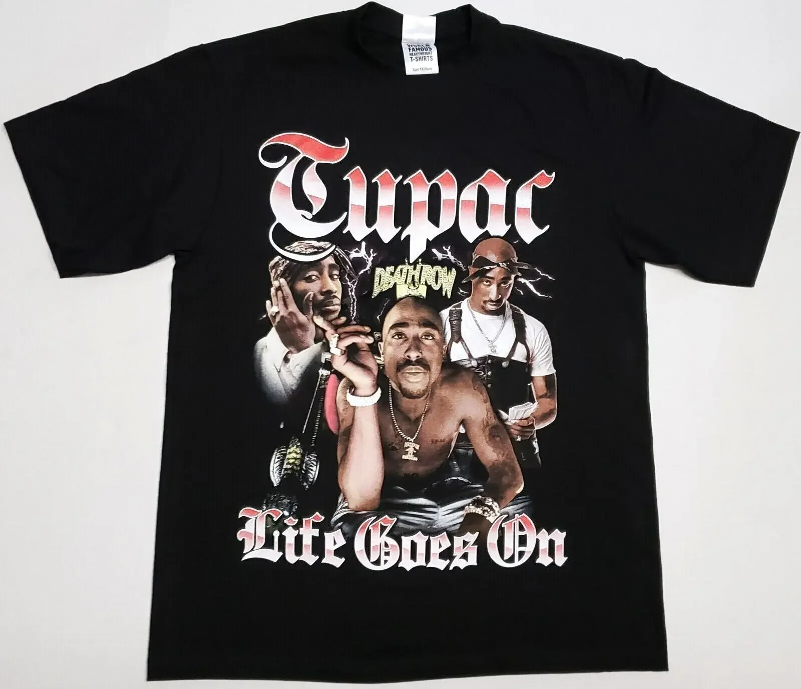 

TUPAC SHAKUR T-shirt 2Pac Urban Streetwear Hip Hop Rap Men's Tee Black New