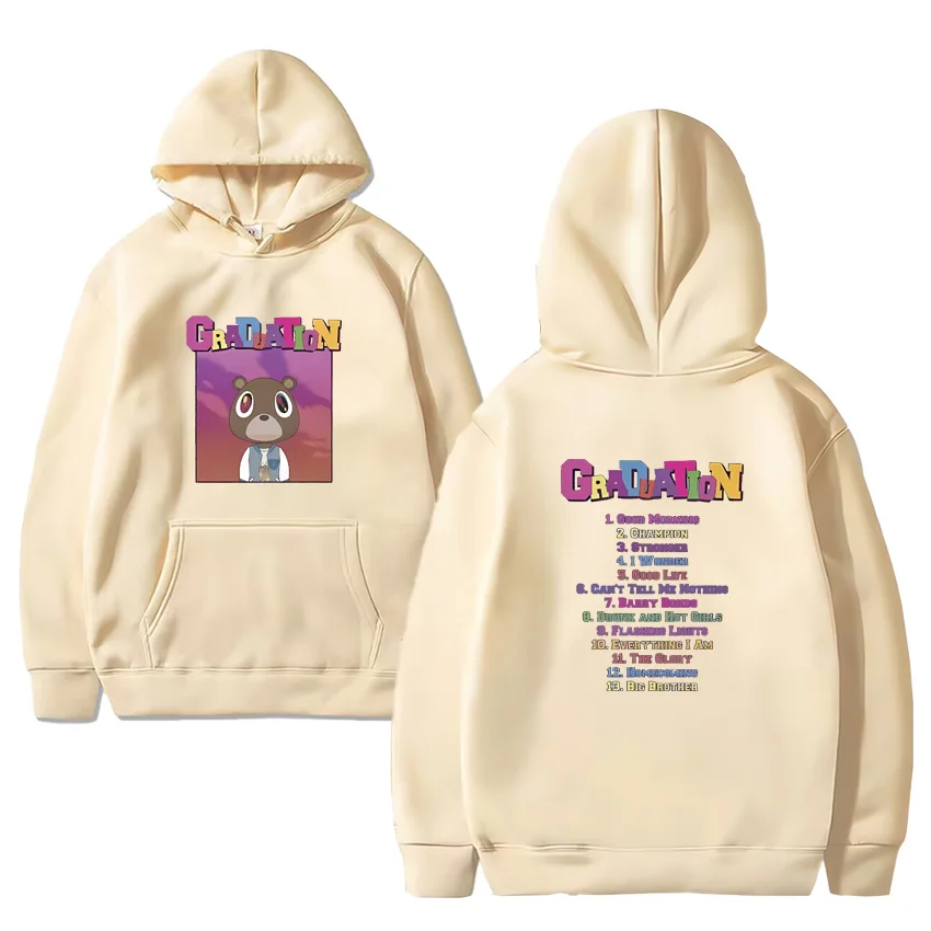 

Kanye West Graduation New in Hoodie Men's Women's Casua streetwear Fashion Unisex Long sleeve hoodie sweatshirts