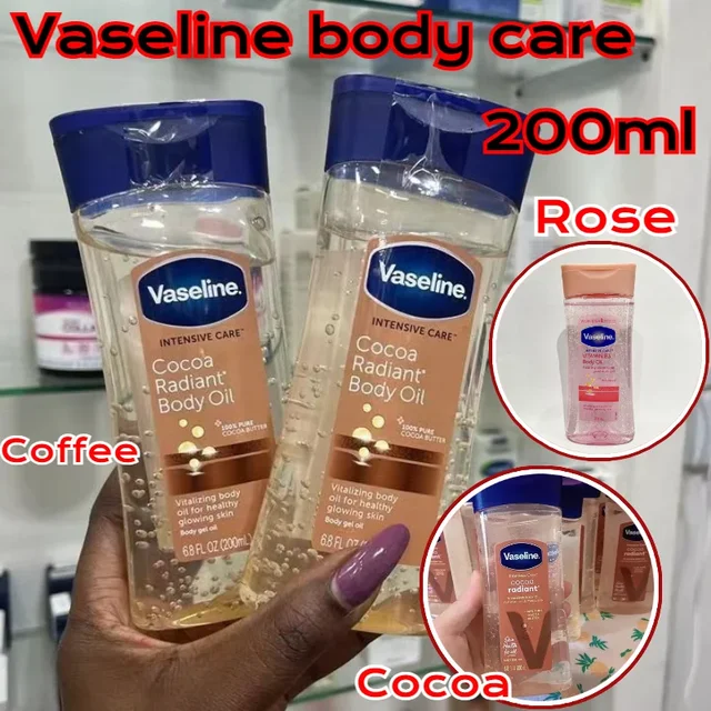 Vaseline Body Oil, Brightens Skin Tone, Improves Dry and Flaky Skin, Nourishes and Moisturizes Body Gel Oil, 200ml 2