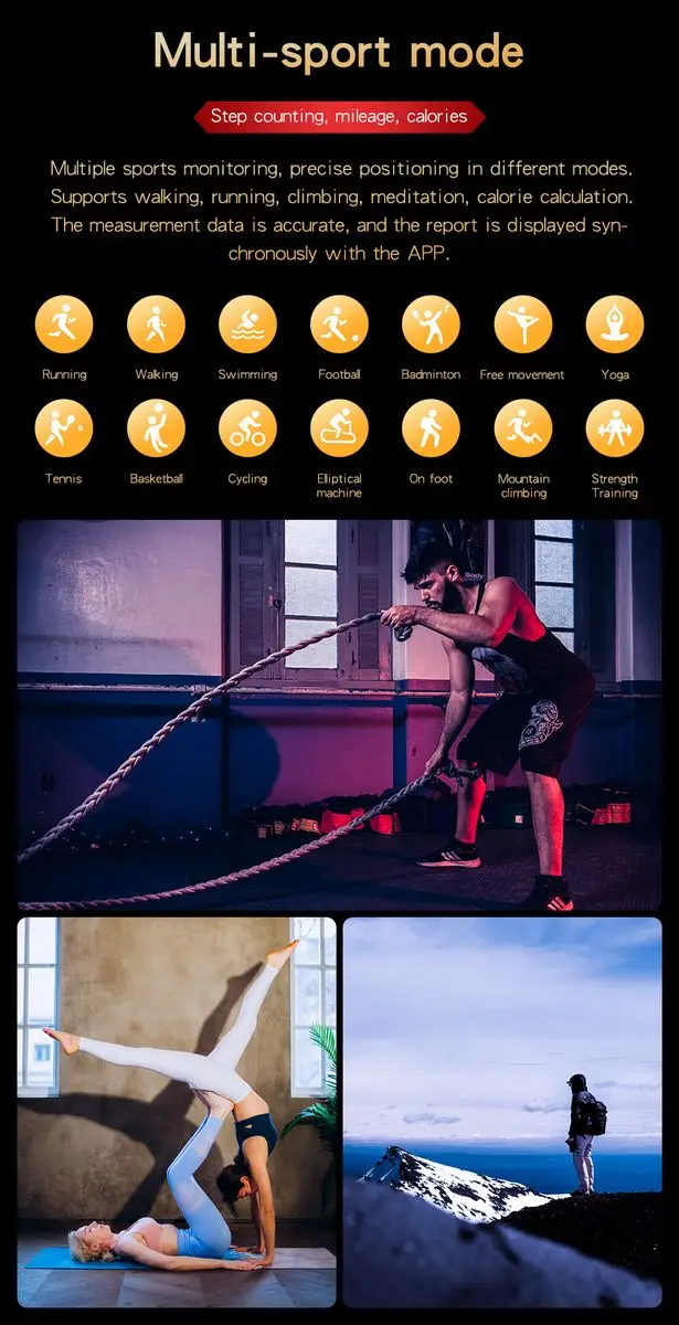 2022 New Smart Green Watch for Men Business Fashion Movement Heart Rate Fitness IP68 Smart Bracelet for Xiaomi Phone Android IOS