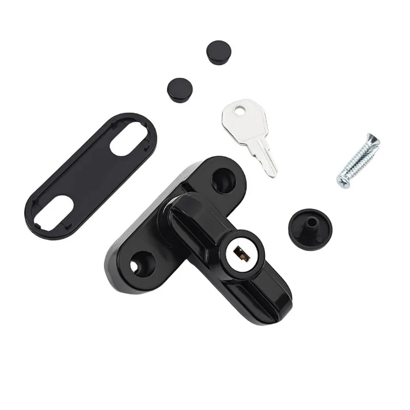 Toggle Latches T-locks With Key External Window Lock Buckle Alloy Safety Locks UPVC Door Sash Jammer Security Restrictor Anti Theft