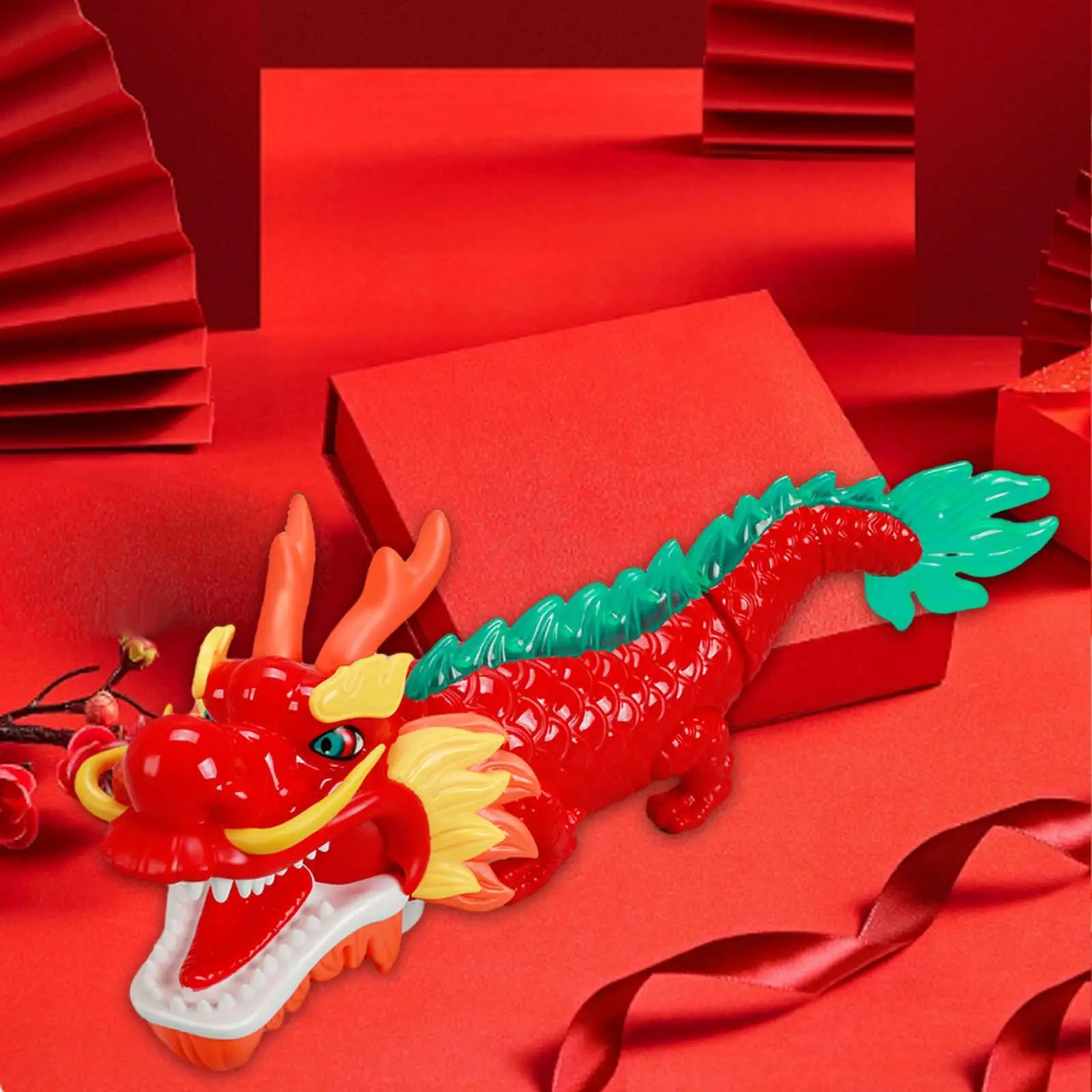 Electric Dancing Dragon 2024 Chinese New Year Dragon Holiday Gift Educational for Baby Kids Children Ages 1~3 Boys Girls