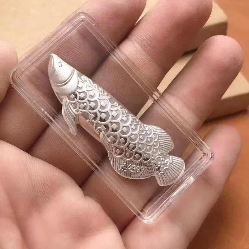 1/5pcs 실버 차 양조 도구 다도 액세서리 차 애완 동물 금붕어 모양의 부드러..