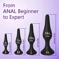 4-teiliges Silikon-Anal-Trainingsset – weicher, gewebter Stoff, perfekt für Anfänger und Fortgeschrittene Spieler, Anal-Buttplugs für Männer und Frauen