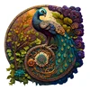 Adult Animal Wooden Puzzle Round Peacock and Bird Wooden Puzzle Children's Puzzle Toy Festival Gift A3 A4 A5 Multi Size Puzzle 1