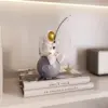 Astronaut Figurine Statue, Astronaut Fishing Star Figure Sculpture for Desktop & Tabletop Decor, Resin Spaceman Planet Desk Orna 3